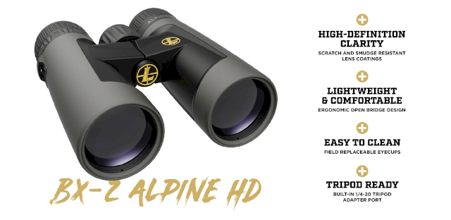 BINOCULAR LEUPOLD ALPINE 10X42 HD ROOF SHADOW GRAY