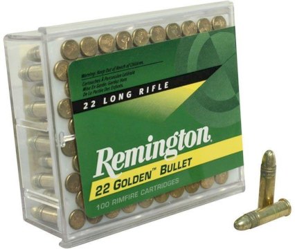 MUNICION REMINGTON .22 LR GOLDEN BULLET 40 GRS SOLIDA/COBRE