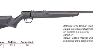 CARABINA SAVAGE BF CAL.22 LR A CERROJO SINTETICO/PAVON