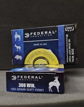 FEDERAL .308 POWER SHOK 180 Gr