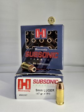 MUNICION HORNADY 9MM XTP SUBSONIC 147 Gr XTP