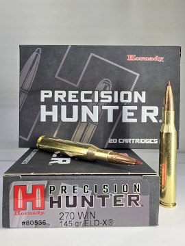 MUNICION HORNADY 270 PRECISION HUNTER 145 Gr - ELD-X MUNICION HORNADY 270 PRECISION HUNTER 145 Gr - ELD-X