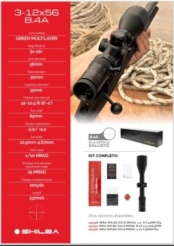 MIRA SHILBA GOLD MEDAL 2,5-10X50MM RET B.4A MIRA SHILBA GOLD MEDAL 2,5-10X50MM RET B.4A