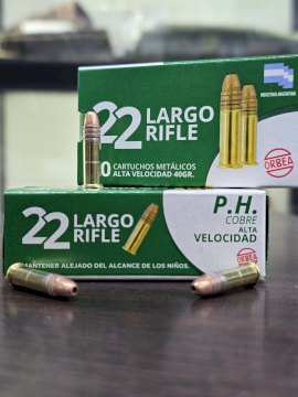 ORBEA .22 LR HUECA/COBREADA 36 Gr - HP HV COB X 2500 ORBEA .22 LR HUECA/COBREADA 36 Gr - HP HV COB X 2500