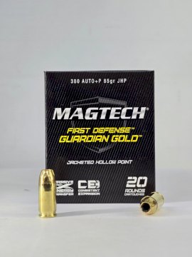 MUNICION MAGTECH .380 ACP + P GUARDIAN GOLD 85 Gr JHP