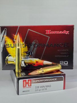 MUNICION HORNADY CAL. 338 WIN MAG 225 GR SST SPF #82233