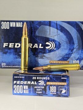 MUNICION FEDERAL CAL .300 POWER SHOK 180 Gr