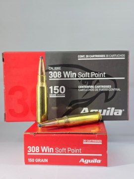MUNICION AGUILA CAL. 308 150 Gr SP INTERLOCK  #220118