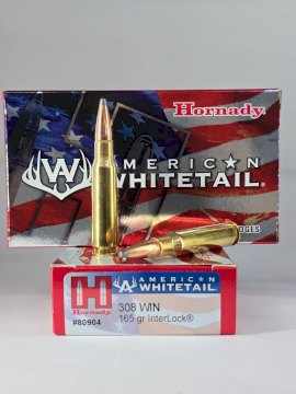 MUNICION HORNADY CAL .308 WIN 165 Gr SP AMERICAN WHITETAIL MUNICION HORNADY CAL .308 WIN 165 Gr SP AMERICAN WHITETAIL