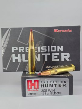 MUNICION HORNADY CAL .308 PRECISION HUNTER 178GR ELD-X MUNICION HORNADY CAL .308 PRECISION HUNTER 178GR ELD-X