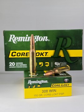 MUNICION REMINGTON CAL .308 CORE LOKT 150GR PSP