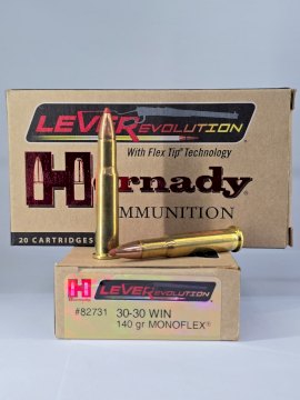 MUNICION HORNADY CAL .30-30 FTX LVR 140 GR MFX LVR