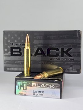 MUNICION HORNADY CAL.223 FMJ BLACK 62 Gr #80234 MUNICION HORNADY CAL.223 FMJ BLACK 62 Gr #80234