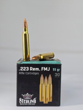 MUNICION STERLING .223 55GR FMJ MUNICION STERLING .223 55GR FMJ