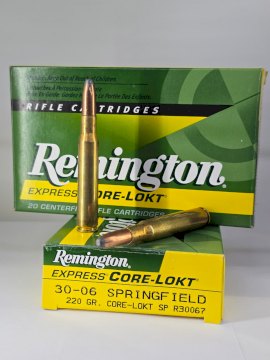 MUNICION REMINGTON CAL .30-06 CORE LOKT 220 Gr SP MUNICION REMINGTON CAL .30-06 CORE LOKT 220 Gr SP