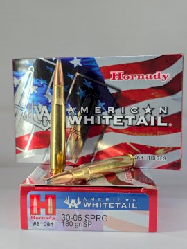 MUNICION HORNADY AMERICAN WHITETAIL CAL .30 06 SPRG 180GR