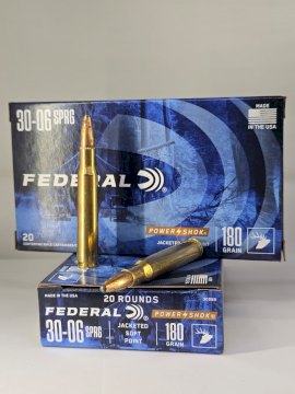 MUNICION FEDERAL CAL .30-06 POWER SHOK 180GR MUNICION FEDERAL CAL .30-06 POWER SHOK 180GR