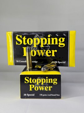 MUNICIÓN STOPPING POWER CAL .38 SPL 158 GRS MUNICIÓN STOPPING POWER CAL .38 SPL 158 GRS