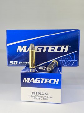 MUNICION MAGTECH CAL .38 SPL 158 Gr LNR