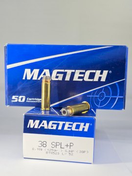 MUNICION MAGTECH CAL .38 SPL + P 125 Gr SJHP