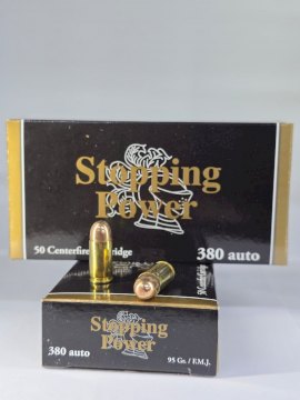 MUNICION STOPPING CAL .380 ACP  95 Gr FMJ