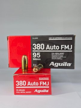 MUNICION AGUILA CAL .380 ACP 95GR FMJ