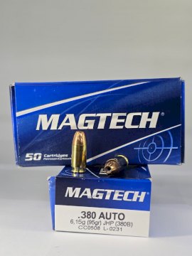 MUNICION MAGTECH  CAL .380ACP 95 Gr JHP