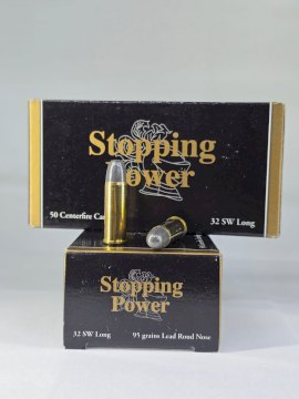 MUNICION STOPPING POWER CAL .32L 95 Gr LEAD RN MUNICION STOPPING POWER CAL .32L 95 Gr LEAD RN