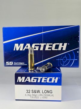 MUNICION MAGTECH CAL .32 L S&W 98 Gr LRN