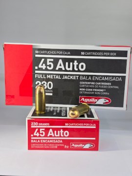 MUNICION AGUILA .45 ACP FMJ 230 GRS MUNICION AGUILA .45 ACP FMJ 230 GRS