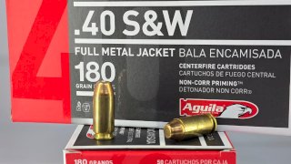MUNICION AGUILA CAL .40 180 Gr FMJ-FLAT NOSE MUNICION AGUILA CAL .40 180 Gr FMJ-FLAT NOSE