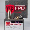 MUNICION HORNADY CAL .40 TAP 180 Gr