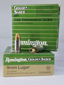 MUNICION REMINGTON CAL 9MM GOLDEN SABER MUNICION REMINGTON CAL 9MM GOLDEN SABER