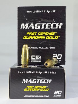 MUNICION MAGTECH CAL .9MM GUARDIAN GOLD 115  P Gr JHP