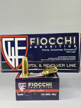 MUNICION FIOCCHI CAL .9MM 124 Gr FMJ (MADE IN USA) MUNICION FIOCCHI CAL .9MM 124 Gr FMJ (MADE IN USA)