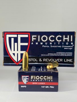 MUNICION FIOCCHI CAL. 9MM 147GR FLAT (MADE IN USA) MUNICION FIOCCHI CAL. 9MM 147GR FLAT (MADE IN USA)