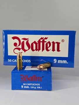 MUNICION WAFFEN CAL.9MM 124 GRS FMJ