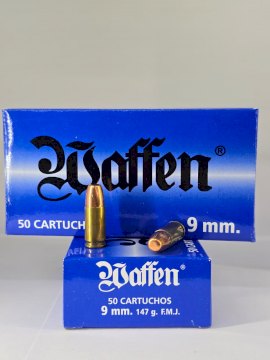 MUNICION WAFFEN CAL .9MM 147 Gr FMJ