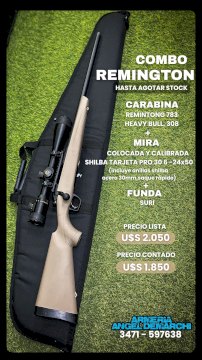 FUSIL REMINGTON 783 CAL. 308 COMBO C/MIRA SHILBA TARGET PRO 30