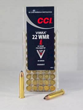 MUNICION CCI CAL .22WMR 30GR POLY - TIP V-MAX MUNICION CCI CAL .22WMR 30GR POLY - TIP V-MAX