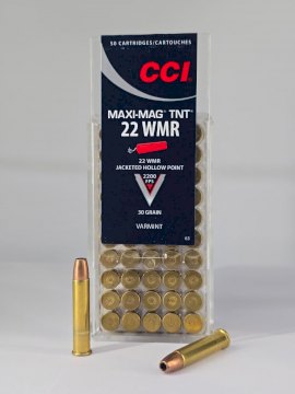 MUNICION CCI CAL .22WMR MAXI MAG 30GR JHP MUNICION CCI CAL .22WMR MAXI MAG 30GR JHP