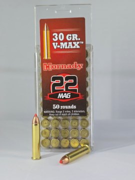 MUNICION HORNADY CAL .22 WMR V-MAX 30 Gr