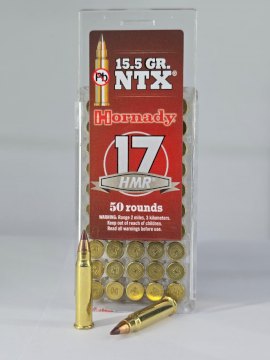 MUNICION HORNADY CAL .17 HMR 15,5GR NTX 