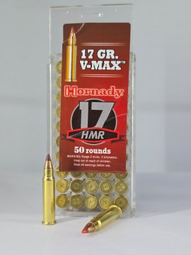 MUNICION HORNADY CAL .17 HMR V-MAX 17GR  MUNICION HORNADY CAL .17 HMR V-MAX 17GR