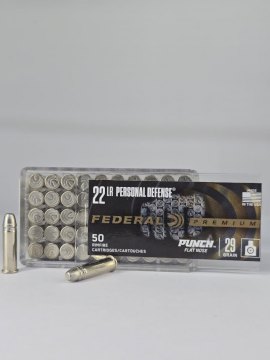 MUNICION FEDERAL CAL .22LR FLAT NOSE 29 Gr - STD VELOCIDAD 1080 FPS