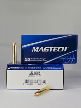 MUNICION MAGTECH CAL .22 WMR 40GR FMJ MUNICION MAGTECH CAL .22 WMR 40GR FMJ
