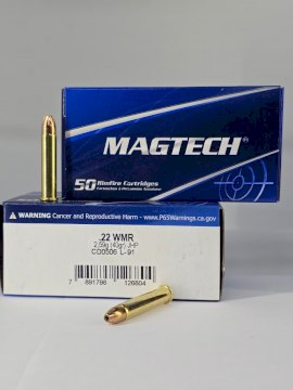 MUNICION MAGTECH CAL.22 WMR 40Gr JHP MUNICION MAGTECH CAL.22 WMR 40Gr JHP