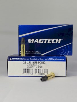 MUNICION MAGTECH CAL .22LR HUECA/PLOMO 40 Gr - HP SUB PLO MUNICION MAGTECH CAL .22LR HUECA/PLOMO 40 Gr - HP SUB PLO