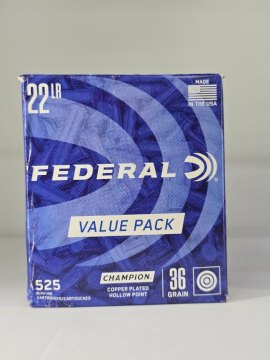 MUNICION FEDERAL VALUE PACK CAL .22LR 36GR MUNICION FEDERAL VALUE PACK CAL .22LR 36GR