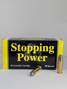 MUNICION STOPPING CAL .38 CORTO 158 Gr LEAD RN